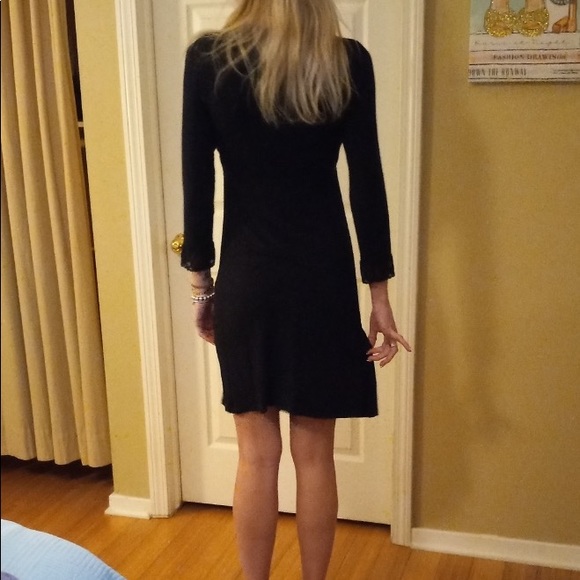 babydoll black dress low cut no brand no size-fits like a small MUST BUNDLE! - Picture 3 of 3